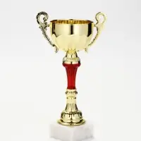 Кубок 153 В, наградная фигура, золото, подставка камень, 25 см