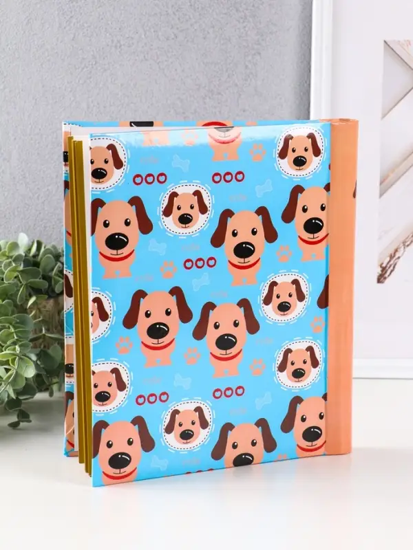 Фотоальбом 10 магнитных листов Фотоальбом 10 магнитных листов "Собачки" 23X28см, пер-т внутр.спираль