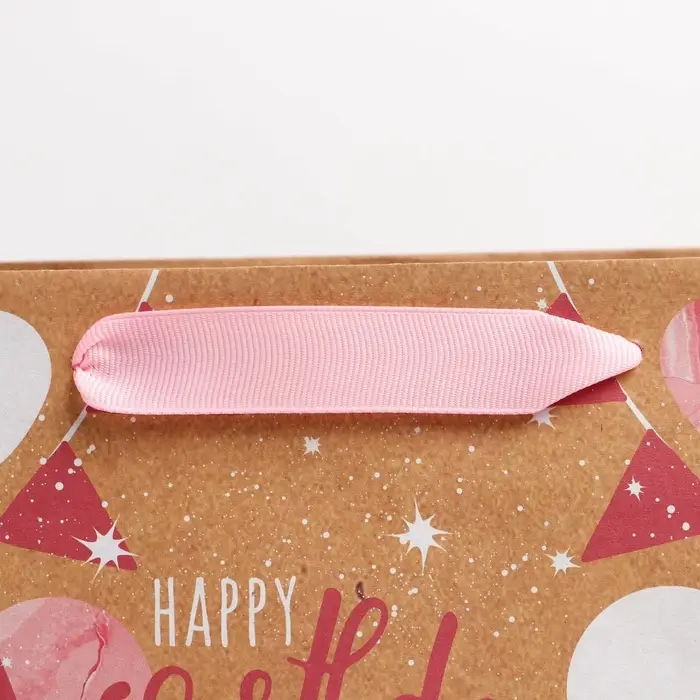 Пакет подарочный крафтовый, упаковка, «Happy birthday», ML 23 х 27 х 11.5 см Пакет подарочный крафтовый, упаковка, «Happy birthday», ML 23 х 27 х 11.5 см