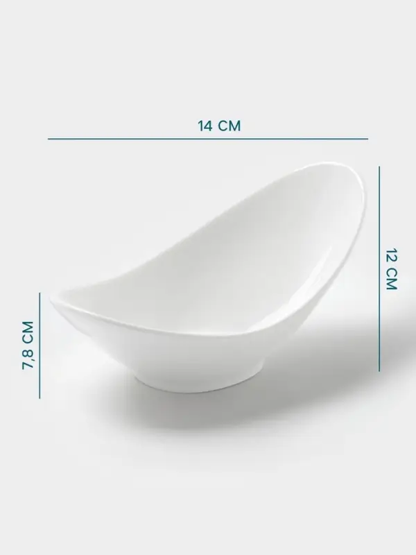 Салатник Hanna Kn&ouml;vell, 450 мл, 24.8&times;14.5&times;12 см, фарфор, белый