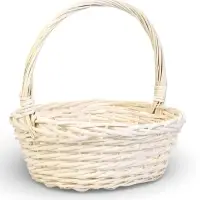 Набор корзин 3 шт ИВА 44x37x16 37х32x14 31х27x12 см ПЛЕТ ручка h=20/18/16 см бел