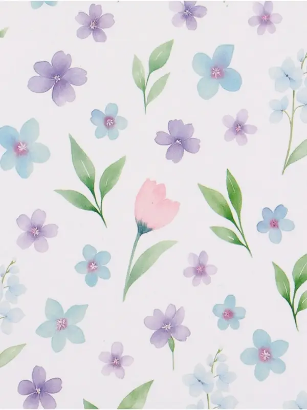 Бумага упаковочная глянцевая &laquo;Нежные цветы&raquo;, 50&times;70 см