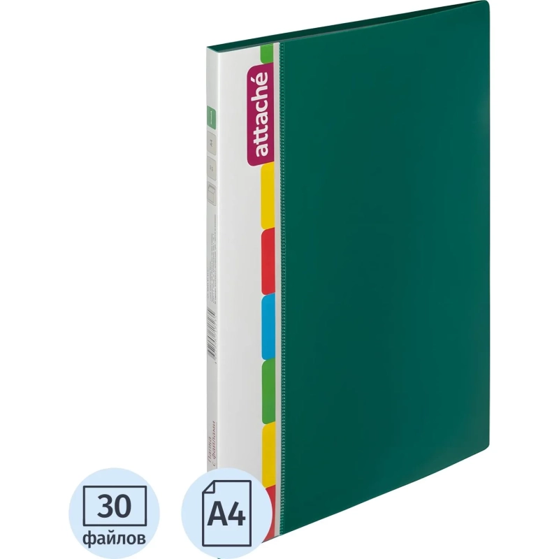 Папка файловая ATTACHE KT-30/07 зеленая Россия
