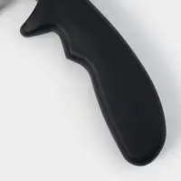 Нож для пиццы и теста Доляна, 23.5 см, d=10 см, толщина лезвия 1 мм, чёрный