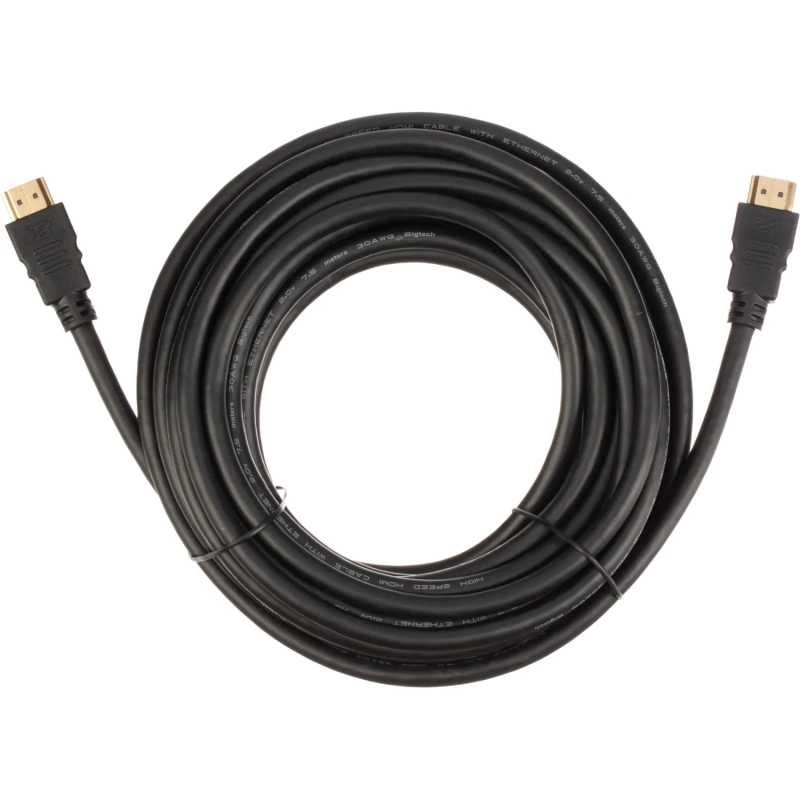 Кабель Bigtech (OAVDC15) HDMI 4K 2.0 M/M, 7,5м, чер