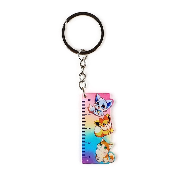 Брелок линейка для ключей «Каваий», 2.4 х 10 см Брелок линейка для ключей «Каваий», 2.4 х 10 см