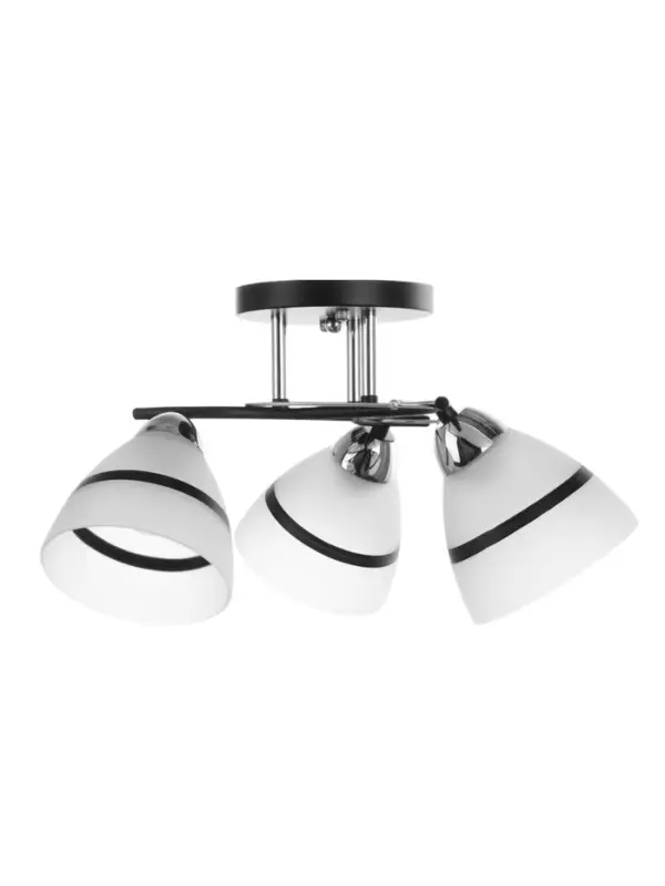 Люстра потолочная BayerLux &laquo;Лайма&raquo;, 3хЕ27, 40 Вт, черно-хромовый, 46&times;46&times;24 см