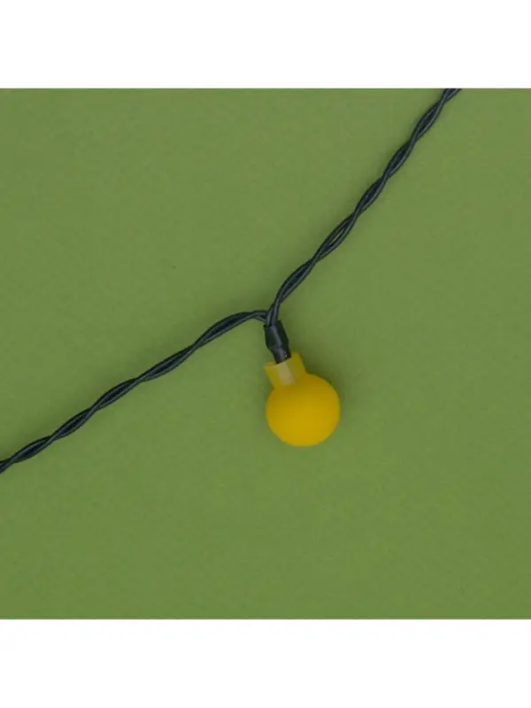 Гирлянда &laquo;Нить&raquo;, 4.5 м, уличная, с насадками &laquo;Шарик&raquo;, IP44, 30 LED, 2 режима, солнечная батарея, тёмная нить, свечение жёлтое