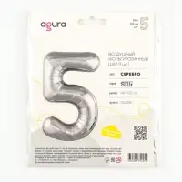 Воздушный шар фольгированный 40" &laquo;Цифра 5&raquo;