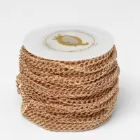 Цепочка железная без карабина на бобине, 0.3&times;0.3&times;0.1 см, L=10 м, цвет золото