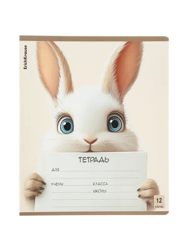 Тетрадь 12 листов в клетку ErichKrause Note Friends, МИКС