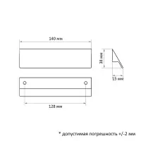 Ручка-скоба CAPPIO RSC031, м/о 128 мм, цвет черный