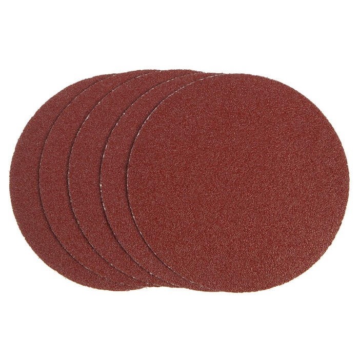 Круг абразивный шлифовальный под  Круг абразивный шлифовальный под "липучку" ТУНДРА, 150 мм, Р60, 5 шт.