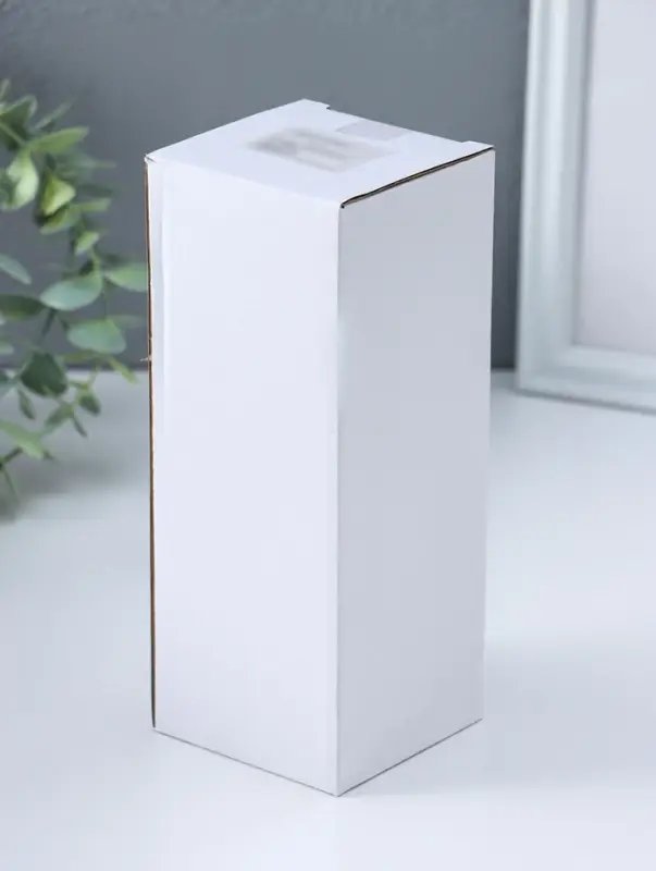 Сувенир керамика свет "Маяк" мраморный бело-синий 6,5х6,5х18 см