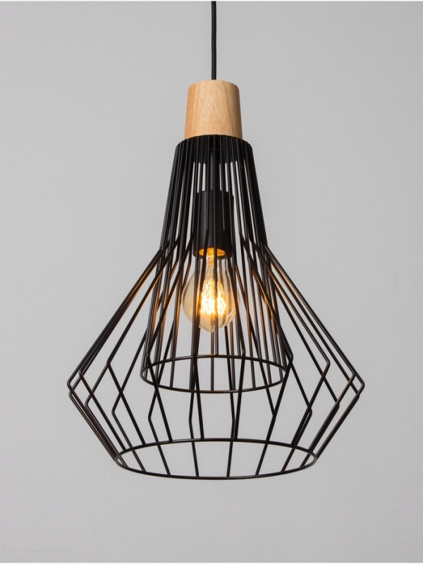 Светильник Светильник "Крит" 1х40Вт Е27 черный/коричневый 30х30х42(142)см