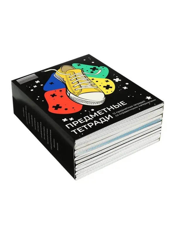 Набор предметных тетрадей Calligrata TOP &laquo;Кеды&raquo;, 12 предметов, 48 листов, со справочным материалом, картонная обложка