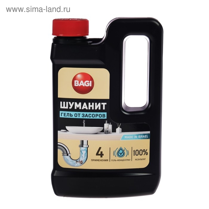 Гель от засоров для ванной и туалета Bagi  Гель от засоров для ванной и туалета Bagi "Шуманит", 450 мл