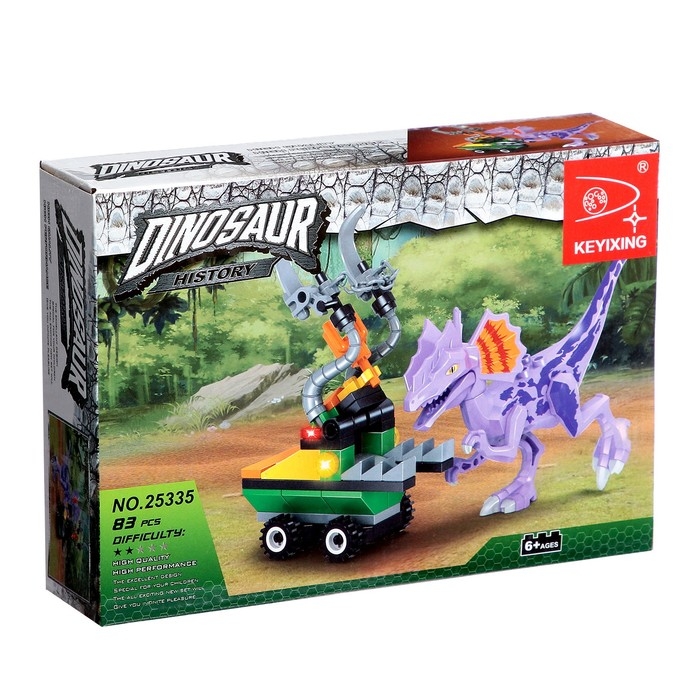 Конструктор Диноленд «Сражение с велоцираптором», 83 детали Конструктор Диноленд «Сражение с велоцираптором», 83 детали