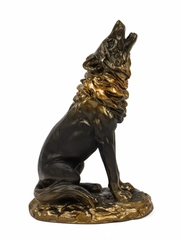 Фигурка &laquo;Волк&raquo;, гипс под бронзу, 11&times;18&times;7 см