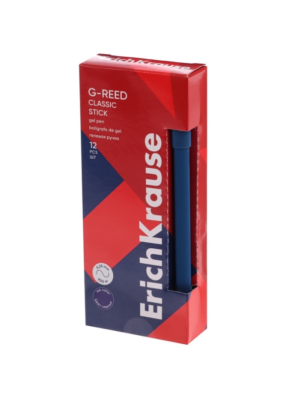 Ручка гелевая ErichKrause G-Reed Stick Classic, 0.38мм, синяя