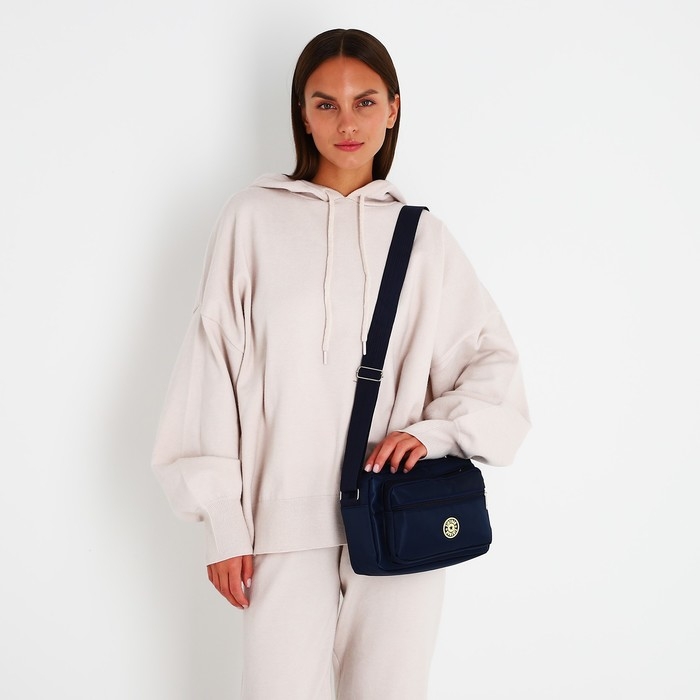 Сумка кросс-боди на молнии, цвет синий Сумка кросс-боди на молнии, цвет синий