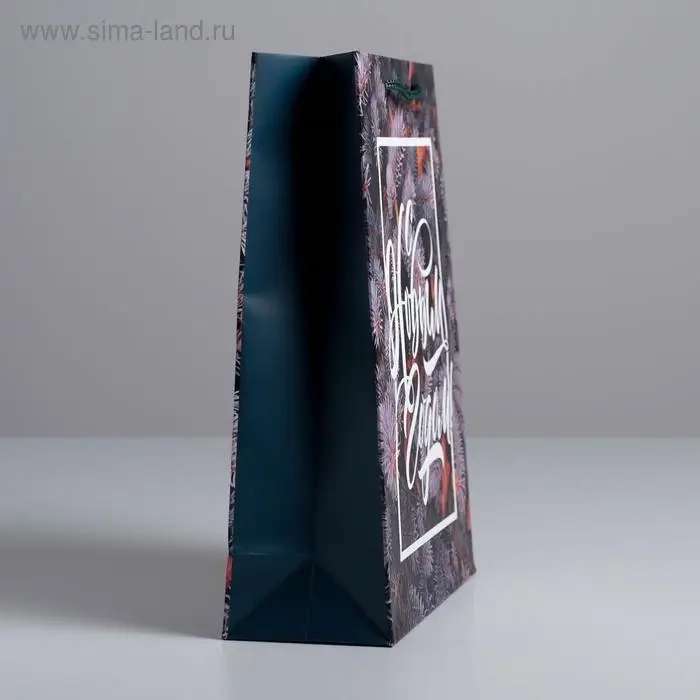 Пакет подарочный новогодний ламинированный «Новогодняя пора», ML 23 x 27 х 8 см