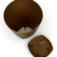 Горшок для цветов с прикорневым поливом Amsterdam, 8 л, цвет молочный шоколад