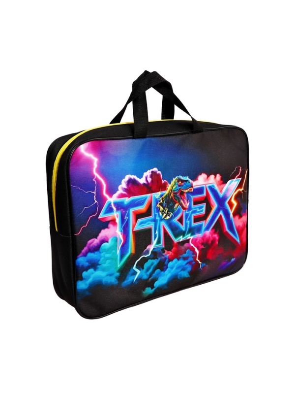 Папка с ручками текстильная А4, 360×245×70 мм, Calligrata TOP «Динозавр» Папка с ручками текстильная А4, 360×245×70 мм, Calligrata TOP «Динозавр»