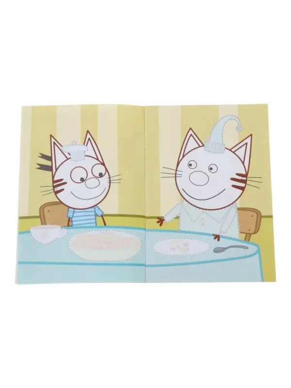 Аппликации с раскрасками &laquo;Три кота. Молочный зуб&raquo;, А5, 14 стр.