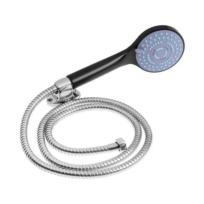 Смеситель для ванны ZEIN Z2493, излив 35 см, картридж 35 мм, с душ набором, черный/хром Смеситель для ванны ZEIN Z2493, излив 35 см, картридж 35 мм, с душ набором, черный/хром