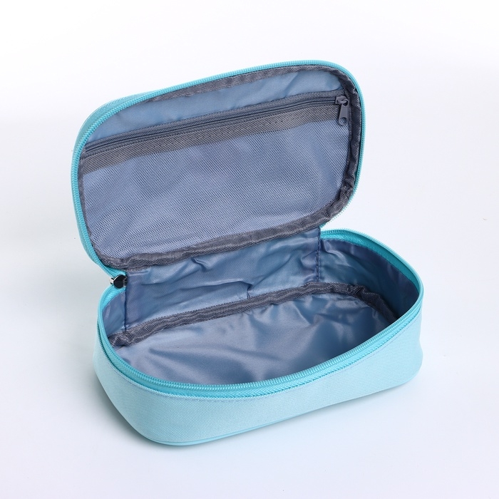 Косметичка на молнии, цвет бирюзовый Косметичка на молнии, цвет бирюзовый