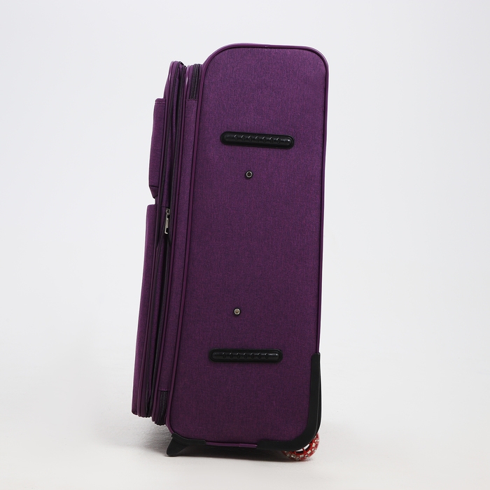 Чемодан большой 95 л (L), отдел на молнии, с расширением, кодовый замок, 3 колеса, 2 наружных кармана, цвет фиолетовый Чемодан большой 95 л (L), отдел на молнии, с расширением, кодовый замок, 3 колеса, 2 наружных кармана, цвет фиолетовый