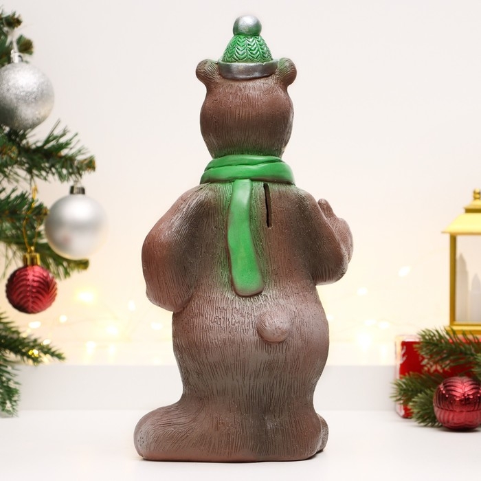 Копилка Копилка "Медведь в шапке" коричневый, 27 см