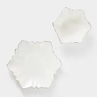 Набор салатников &laquo;Богема. Фиалка&raquo;, 2 шт., 13&times;5.5 см, 18&times;2 см, керамика, цвет белый