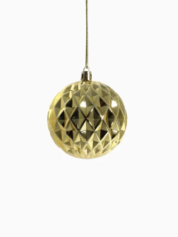 Ёлочные игрушки &laquo;Саманта&raquo;, шары новогодние, d=8 см, набор 6 шт., золото