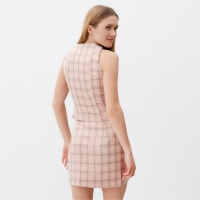 Жилет женский MINAKU: Casual Collection цвет клетка розовый, р-р 50