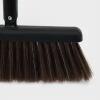 Щётка для пола, совок 26&times;25 см, щётка 25 см, пластиковая секционная ручка 98 см, чёрная