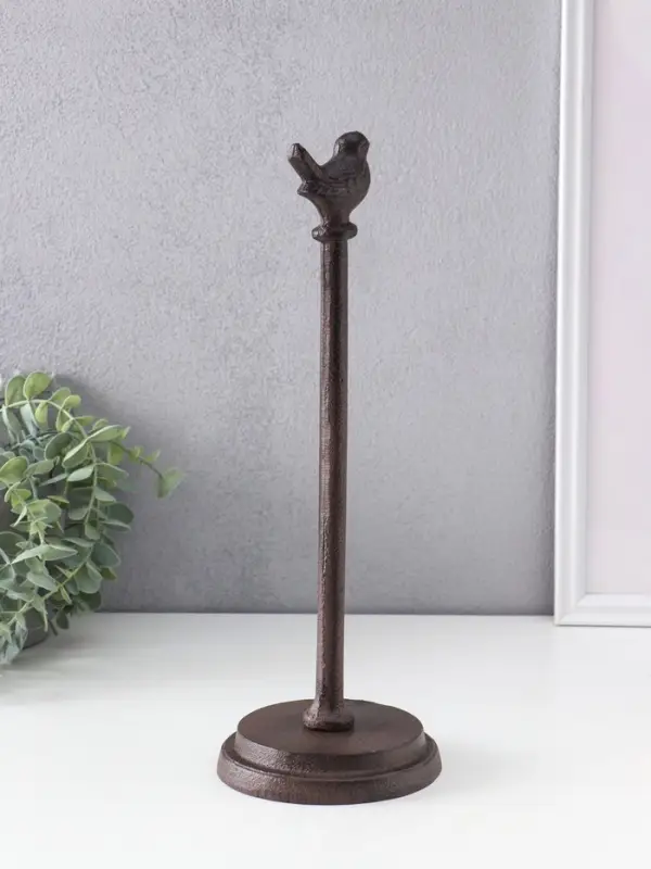 Фигурка чугун, держатель для полотенец бумажных &laquo;Птичка&raquo;, 12&times;12&times;33 см