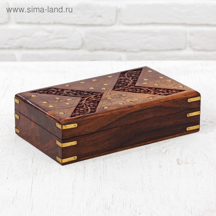 Шкатулка  Шкатулка "Направление" дерево 15х25,5х7 см