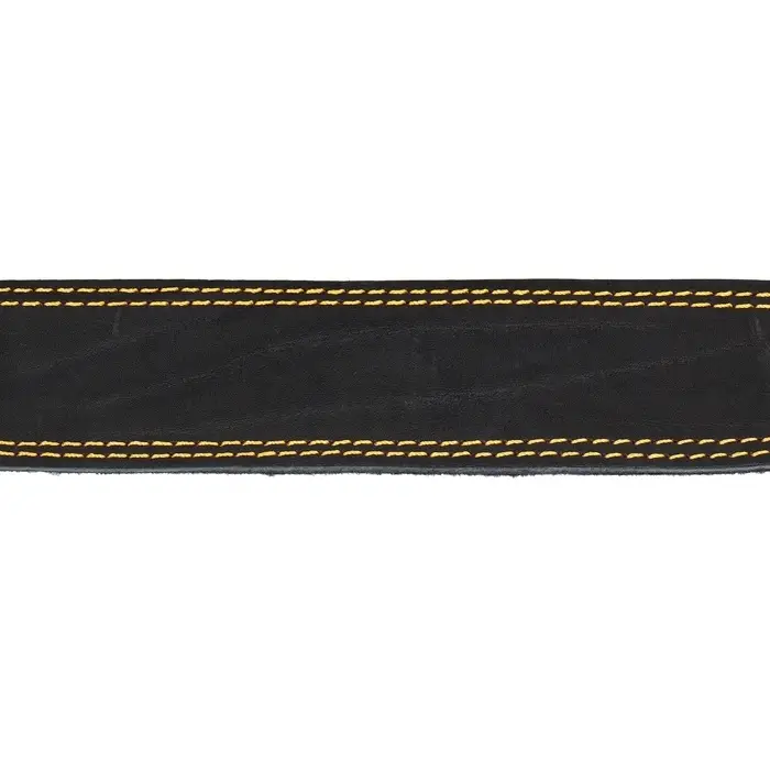 Ошейник кожаный на синтепоне, 82&times;4.5 см, ОШ 50-70 см, чёрный