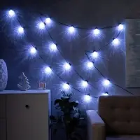 Умная гирлянда &laquo;Нить&raquo; 6 м с насадками &laquo;Пузырьки&raquo;, IP20, тёмная нить, 20 LED, свечение RGB, USB