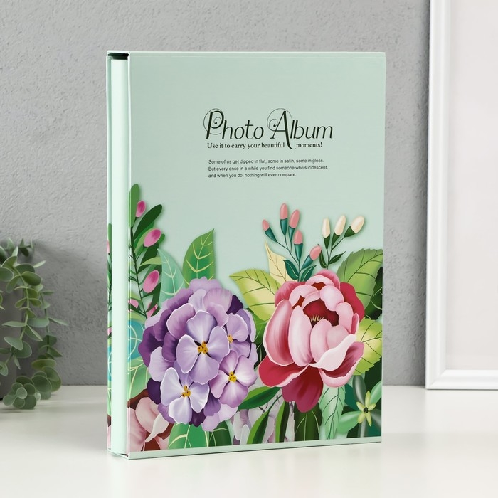 Фотоальбом на 300 фото 10х15 см Фотоальбом на 300 фото 10х15 см "Объёмные цветы" МИКС 23,5х5,5х33,5 см
