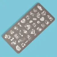 Пластина для стемпинга металлическая &laquo;Силуэт&raquo;, 12&times;6 см