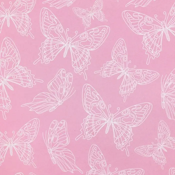 Бумага упаковочная глянцевая «Бабочки», 70 х 100 см