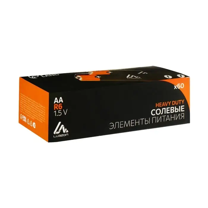 Батарейка солевая Luazon Heavy Duty, AA, R6, спайка, 4 штуки Батарейка солевая Luazon Heavy Duty, AA, R6, спайка, 4 штуки