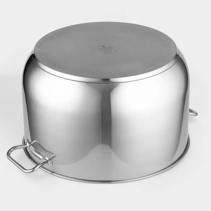 Кастрюля Amet &laquo;Профи&raquo;, 40 л, d=45 см, с крышкой, цельнотянутая, капсульное дно, индукция, нержавеющая сталь, хромированная