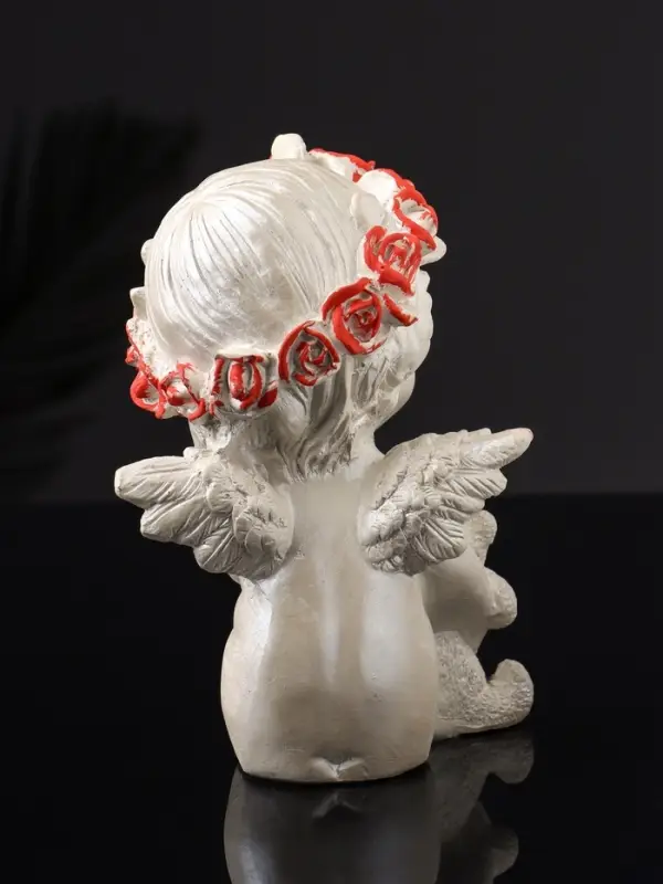 Фигурка гипс &laquo;Ангел с мишкой большой&raquo;, 13&times;8&times;7 см, перламутр
