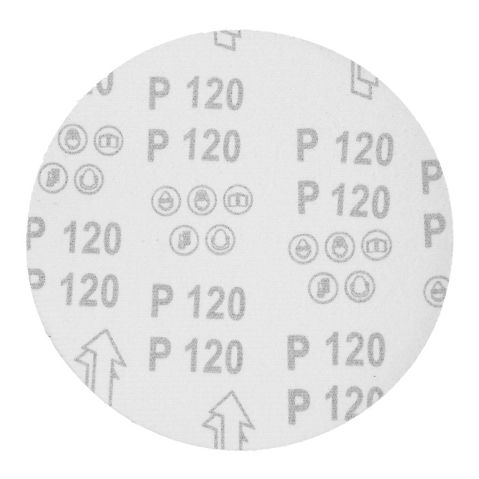Круг абразивный шлифовальный под Круг абразивный шлифовальный под "липучку" ТУНДРА, 180 мм, Р120, 5 шт.