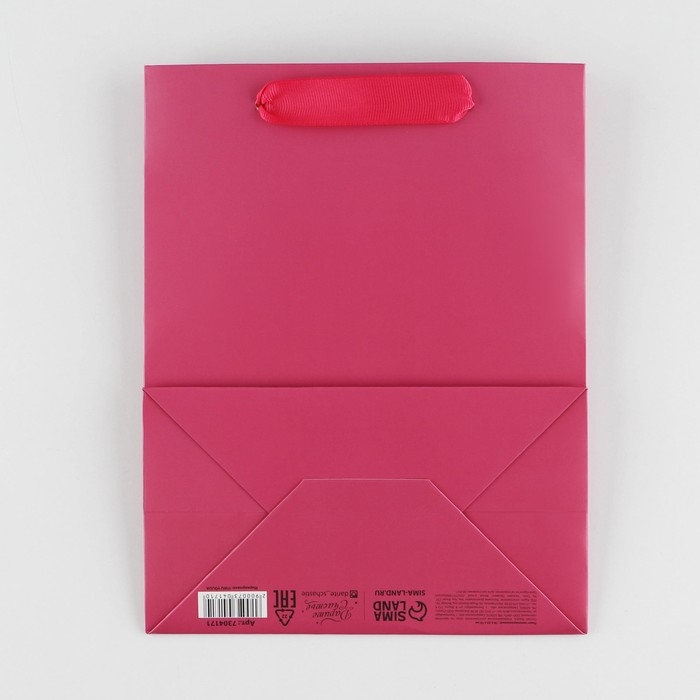 Пакет подарочный ламинированный, упаковка, «Фуксия», MS 18 х 23 х 10 см Пакет подарочный ламинированный, упаковка, «Фуксия», MS 18 х 23 х 10 см