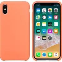 Чехол Iph X Silicon Case 100% ORG Peach (c LOGO)